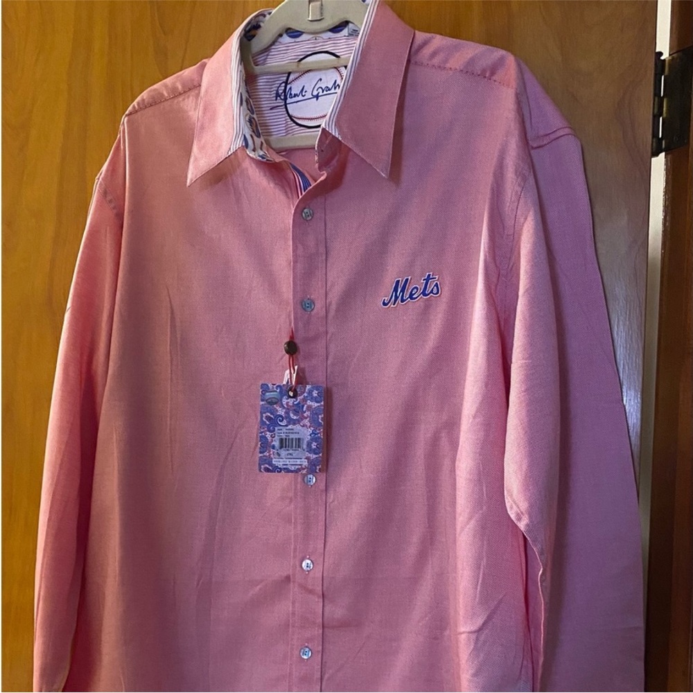 Authentic NY METS button down